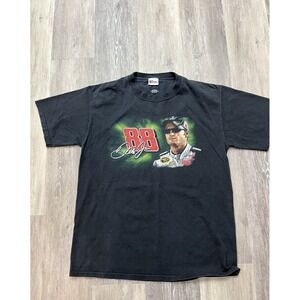 Vintage Y2K Dale Earnhardt Jr Nascar Chase Authentics Black T Shirt #88 Size L